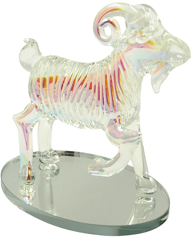 Stiklinė skulptūrėlė Ožys, 15 cm