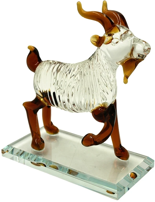 Stiklinė skulptūrėlė Ožys, 15 cm