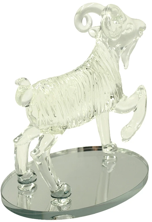 Stiklinė skulptūrėlė Ožys, 15 cm