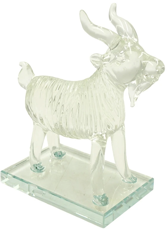 Stiklinė skulptūrėlė Ožys, 15 cm