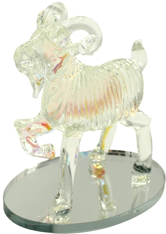 Stiklinė skulptūrėlė Ožys, 15 cm