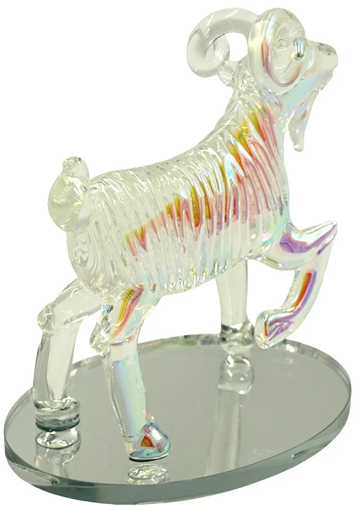 Stiklinė skulptūrėlė Ožys, 15 cm