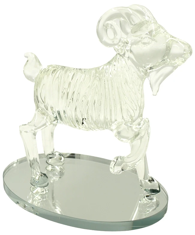 Stiklinė skulptūrėlė Ožys, 15 cm