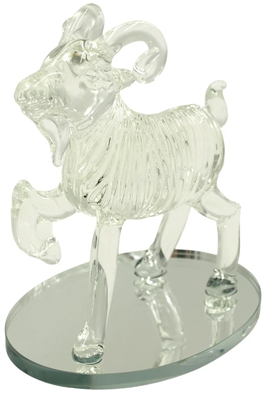 Stiklinė skulptūrėlė Ožys, 15 cm