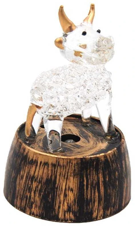 Stiklinė statulėlė Jautis, 5 cm