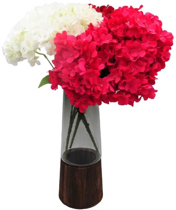 Stiklinė vaza dekoruota medžiu, 36 cm