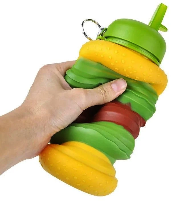 Sulankstoma silikoninė gertuvė mėsainis, 600 ml