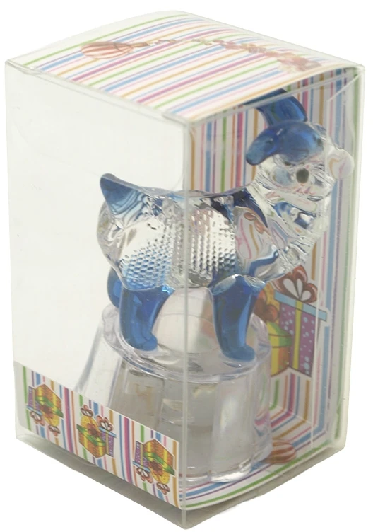 Šviečianti stiklinė skulptūrėlė Ožys, 7 cm - Ruda