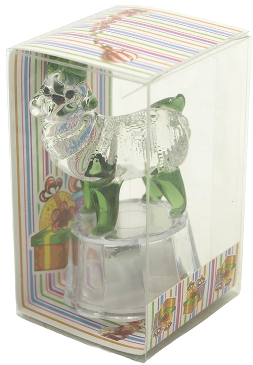 Šviečianti stiklinė skulptūrėlė Ožys, 7 cm - Ruda