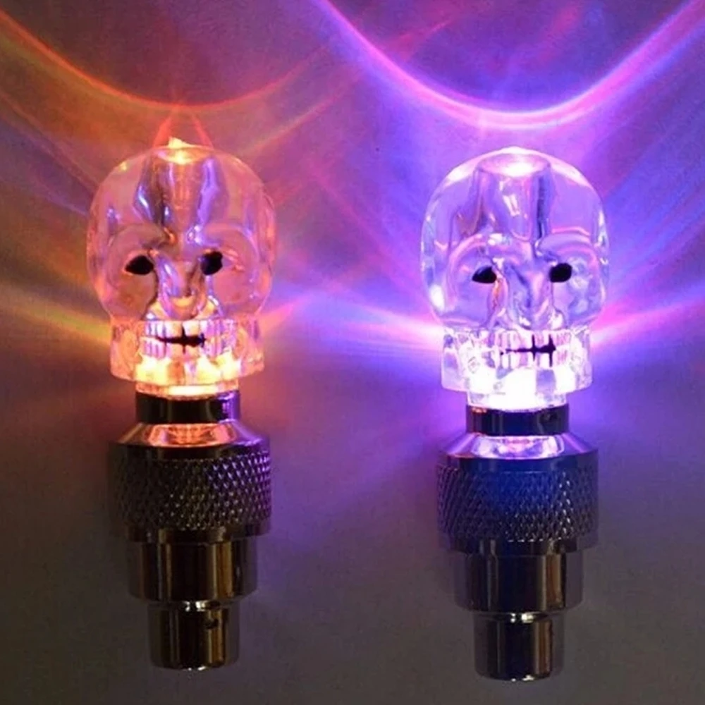 Šviečiantys LED ventiliai "Kaukolės"