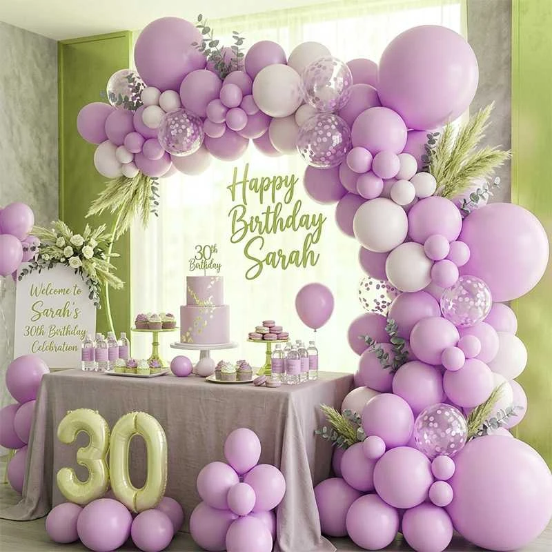 Šviesiai violetiniai balionai, 100 vnt.