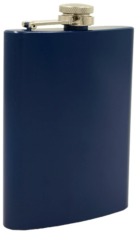 Tamsiai mėlyna metalinė gertuvė, 236 ml