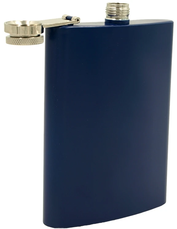 Tamsiai mėlyna metalinė gertuvė, 236 ml