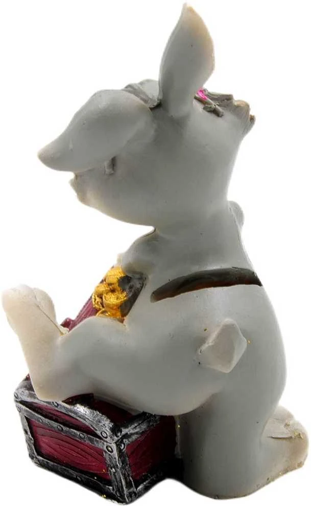 Taupyklė Kiškis su lobio skrynia, 13x7x8x cm