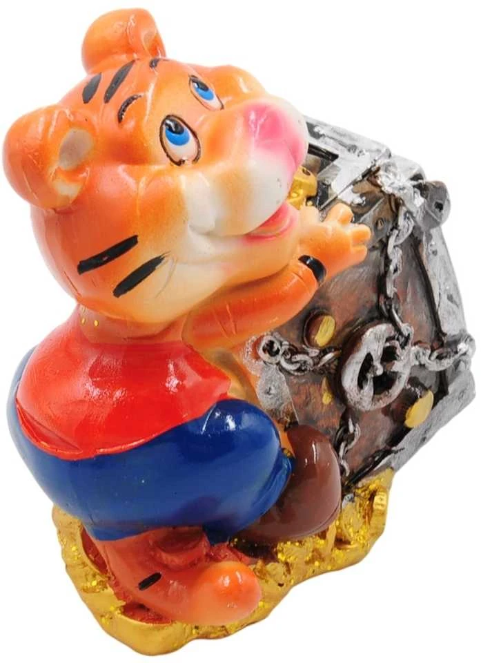 Taupyklė Tigras su lobio skrynia, 11x9x5 cm - 4