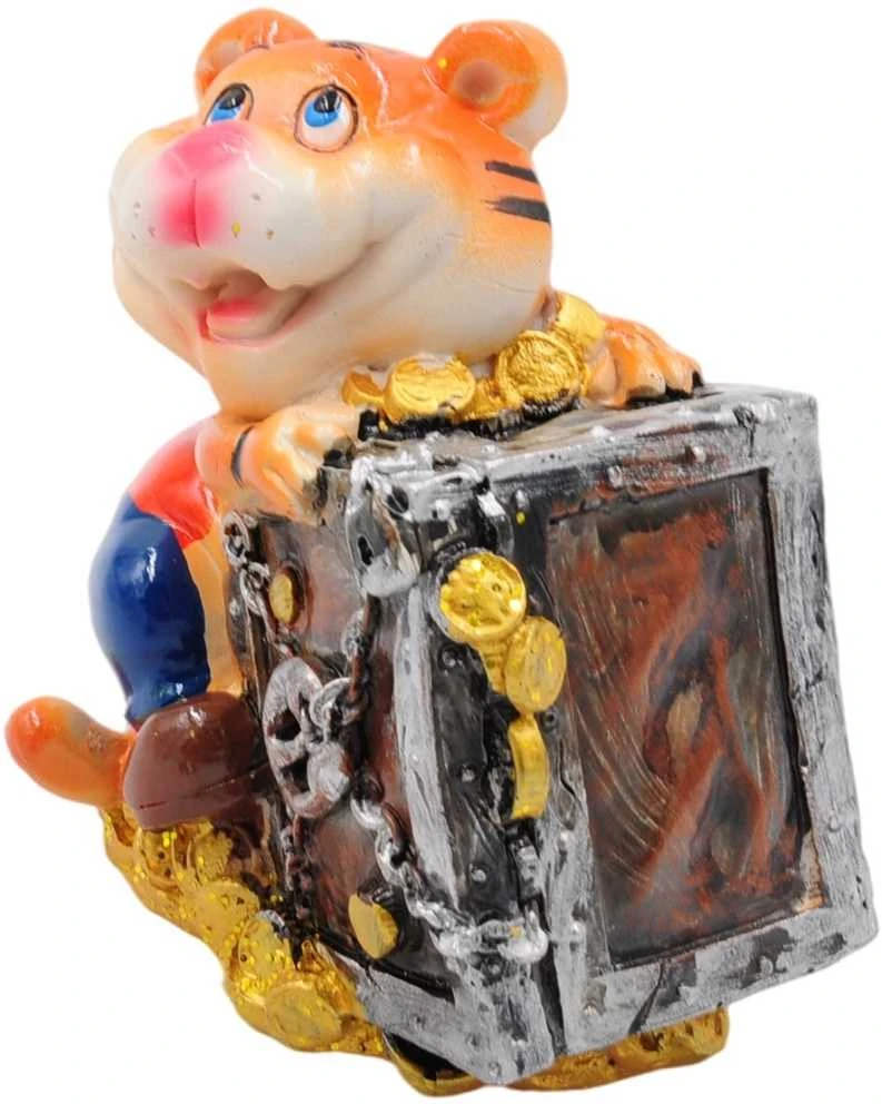 Taupyklė Tigras su lobio skrynia, 11x9x5 cm - 4