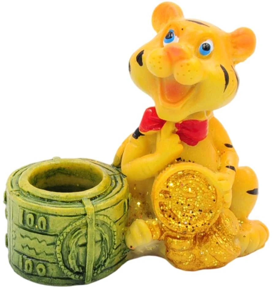 Tigriukas su žvakutės laikikliu - Žalia