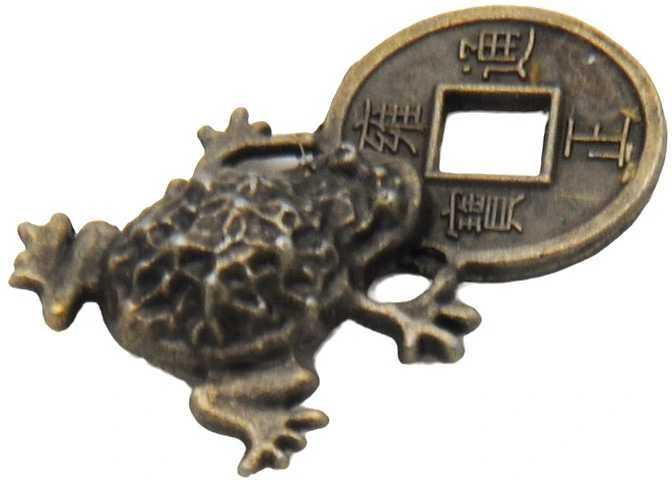 Tripirštė varlytė laikanti monetą, 2,5 cm