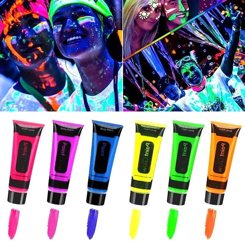 UV veido kūno dažai, 25 ml - Violetinė