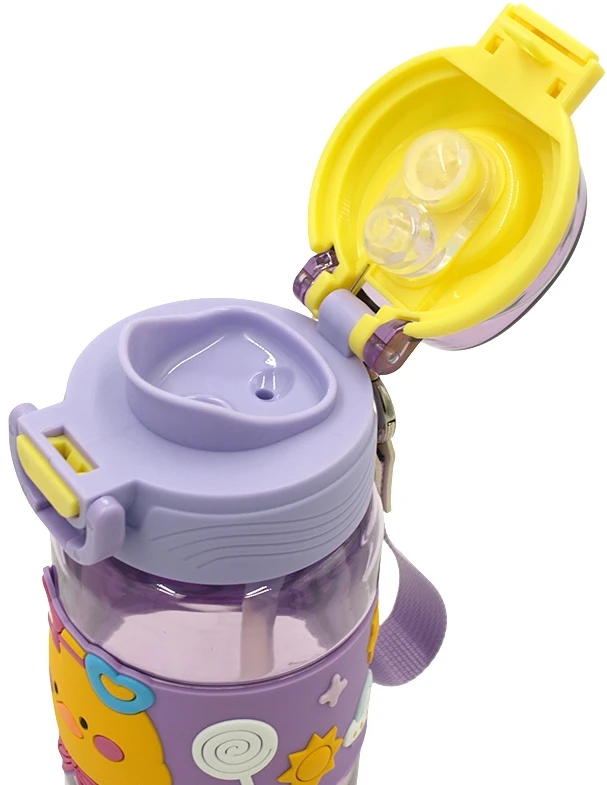 Vaikiška plastikinė gertuvė (2in1 sistema), 450 ml - Juoda