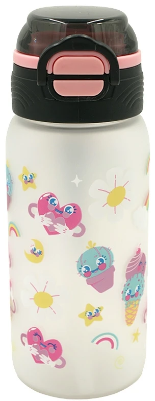 Vaikiška plastikinė gertuvė (2in1 sistema), 450 ml - Rožinė