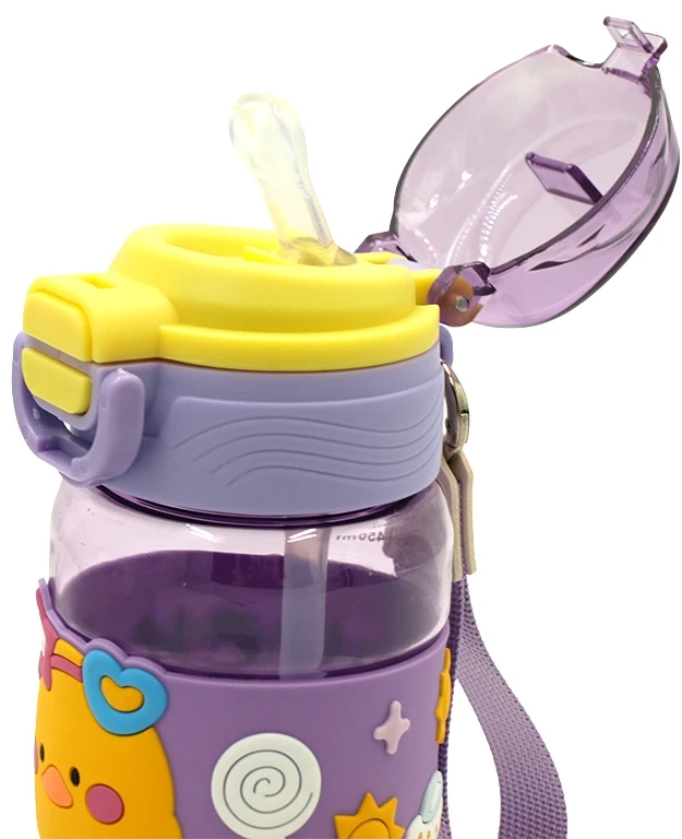 Vaikiška plastikinė gertuvė (2in1 sistema), 450 ml - Juoda