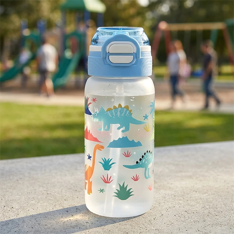 Vaikiška plastikinė gertuvė (2in1 sistema), 450 ml - Rožinė