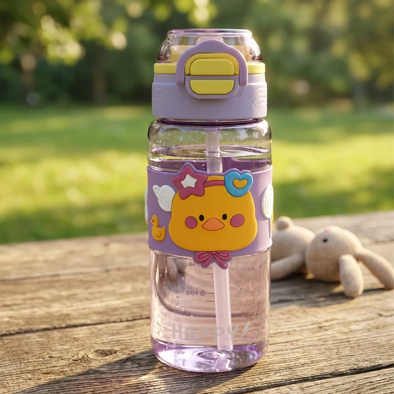 Vaikiška plastikinė gertuvė (2in1 sistema), 450 ml - Juoda
