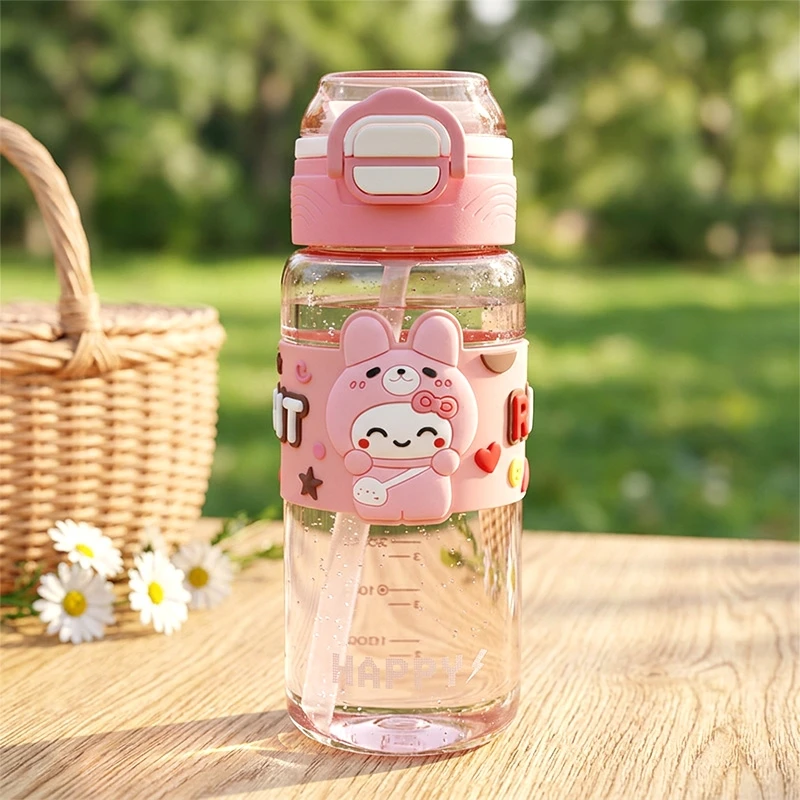 Vaikiška plastikinė gertuvė (2in1 sistema), 450 ml - Juoda