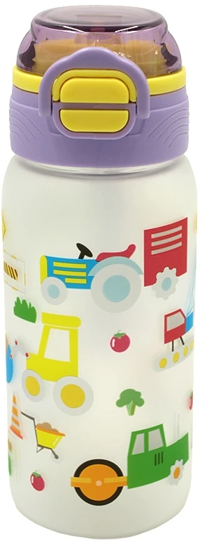 Vaikiška plastikinė gertuvė (2in1 sistema), 450 ml - Rožinė