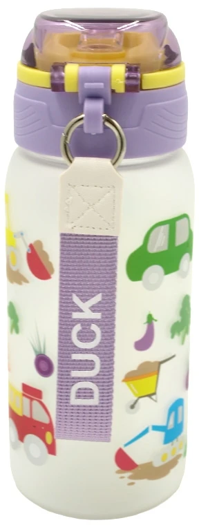Vaikiška plastikinė gertuvė (2in1 sistema), 450 ml - Rožinė