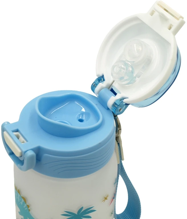 Vaikiška plastikinė gertuvė (2in1 sistema), 450 ml - Rožinė
