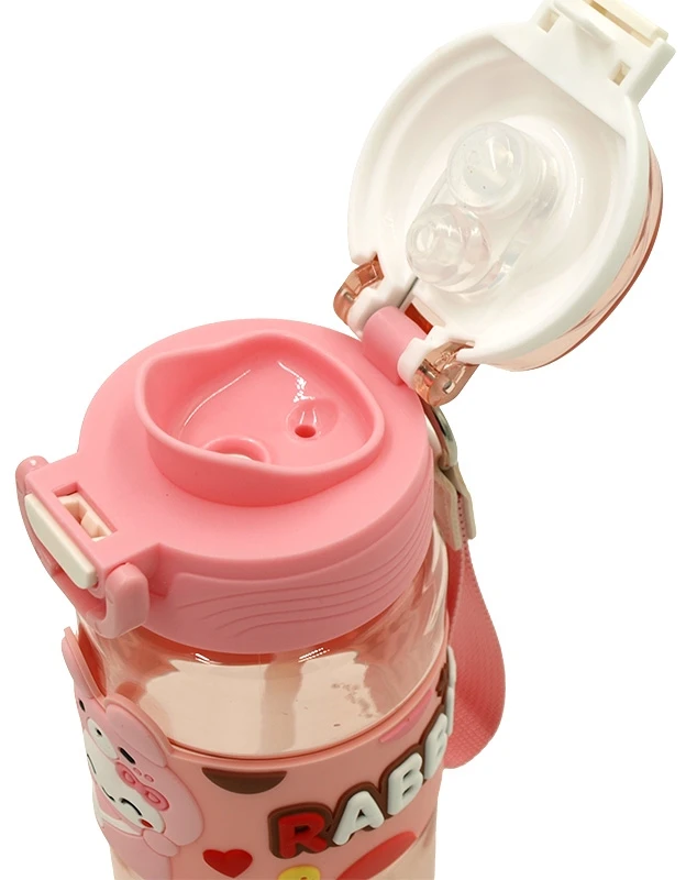 Vaikiška plastikinė gertuvė (2in1 sistema), 450 ml - Juoda