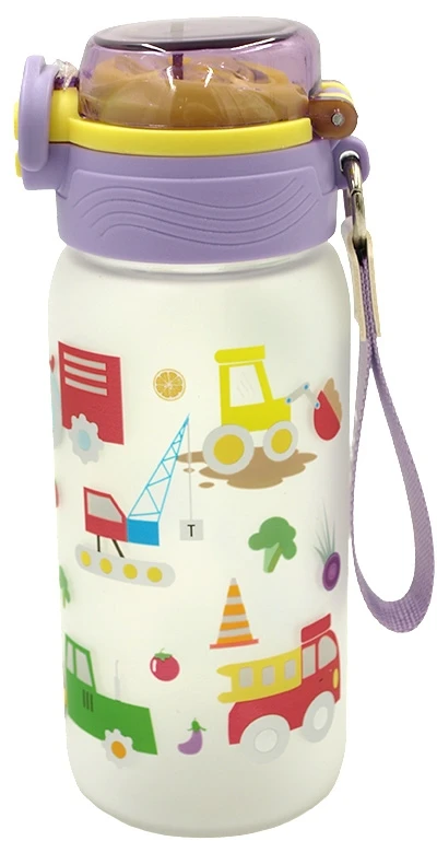 Vaikiška plastikinė gertuvė (2in1 sistema), 450 ml - Rožinė