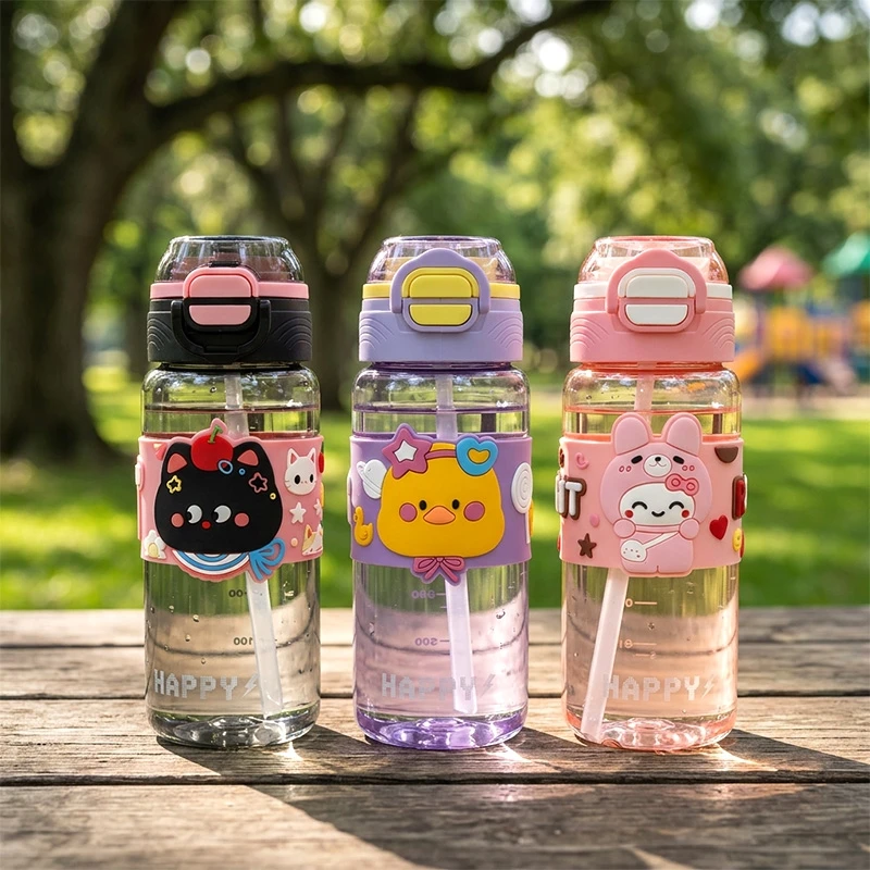 Vaikiška plastikinė gertuvė (2in1 sistema), 450 ml - Juoda