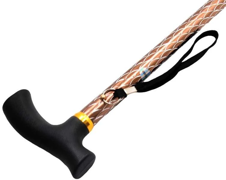Vaikščiojimo metalinė lazda, 92 cm - Juoda