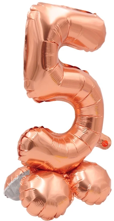 Vario spalvos pastatomas balionas - skaičius 5, 40 cm
