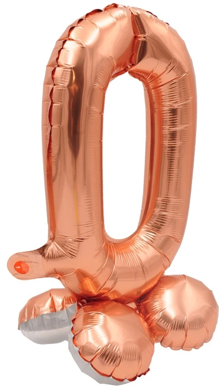 Vario spalvos pastatomas balionas - skaičius 0, 40 cm