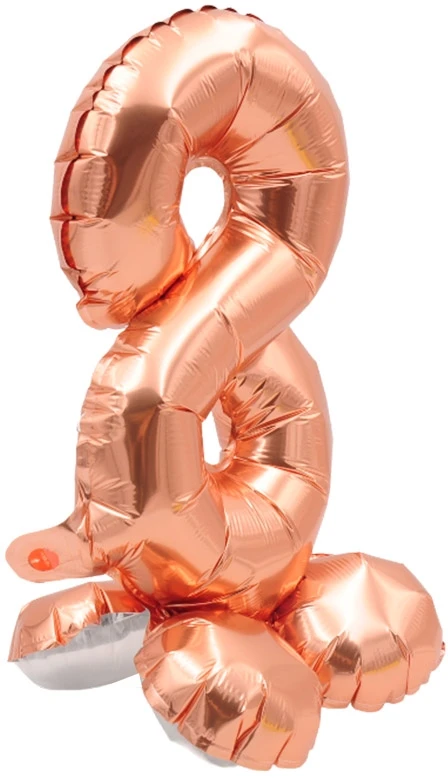 Vario spalvos pastatomas balionas - skaičius 8, 40 cm