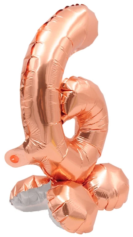 Vario spalvos pastatomas balionas - skaičius 6, 40 cm