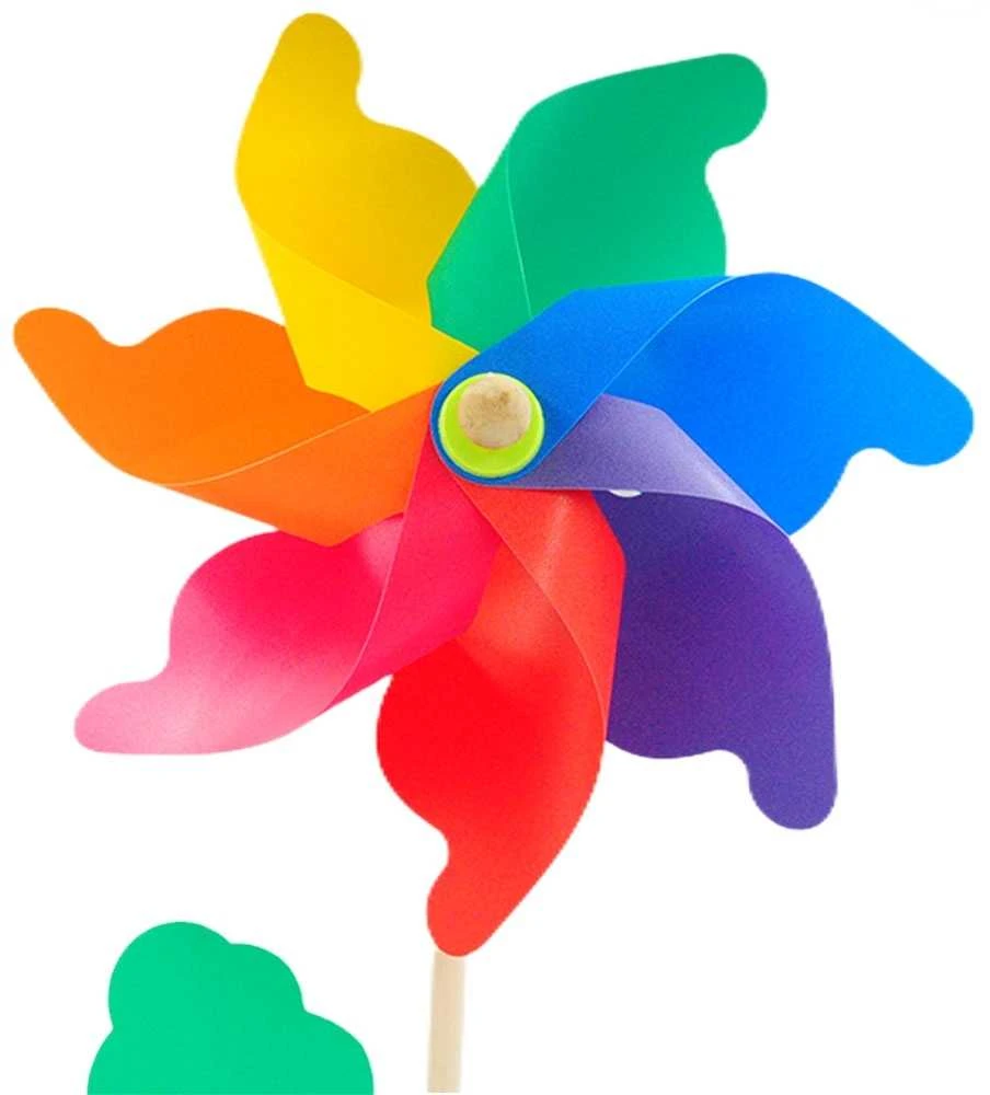 Vėjo malūnėlis mediniu kotu, 110 cm