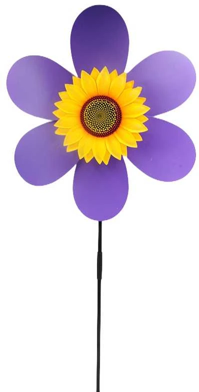 Vėjo malūnėlis su saulėgrąža, 73 cm - Raudona