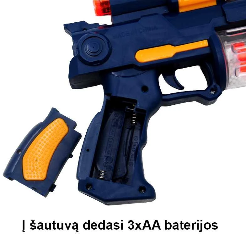 Žaislinis šautuvas su šviesos, garso ir vibracijos efektu - Tamsiai mėlyna