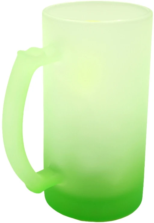 Žalias matinio stiklo bokalas, 500 ml