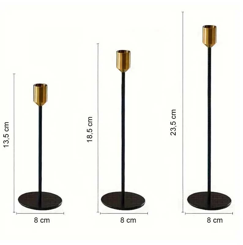 Žvakidės, 23,5, 18,5, 13,5 cm