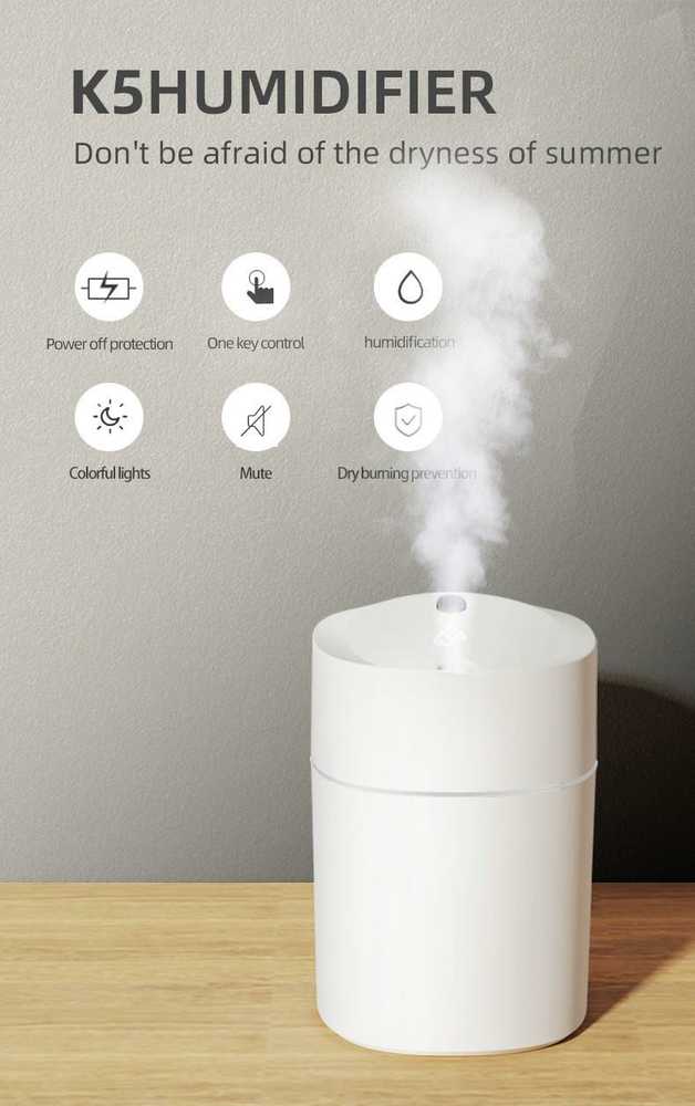 Himist Mini Aromaterapinis Difuzorius Drėkintuvas K5 Humidifier 220ml