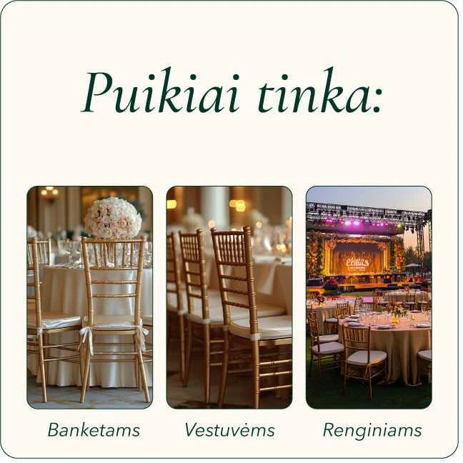 Bambukinė Chiavari kėdė