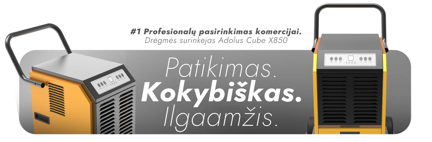 Sausintuvas Drėgmės surinkėjas Adolus Cube X850 aprašymas - Prekės nuotrauka