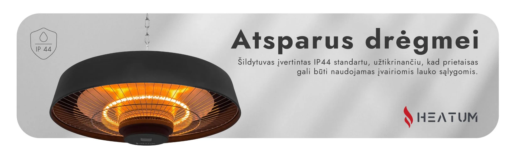 Infraraudonųjų spindulių šildytuvas Heatum H2000R VERSE Juodas aprašymas - Prekės nuotrauka