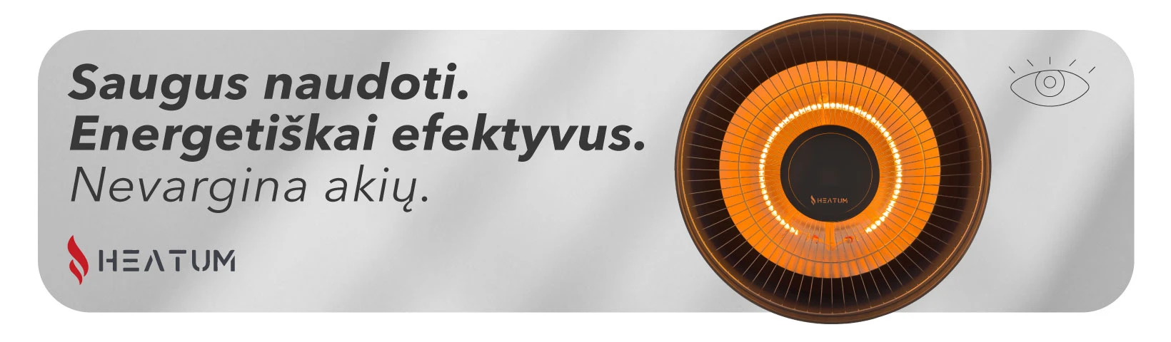 Infraraudonųjų spindulių šildytuvas Heatum H2000R VERSE Juodas aprašymas - Prekės nuotrauka